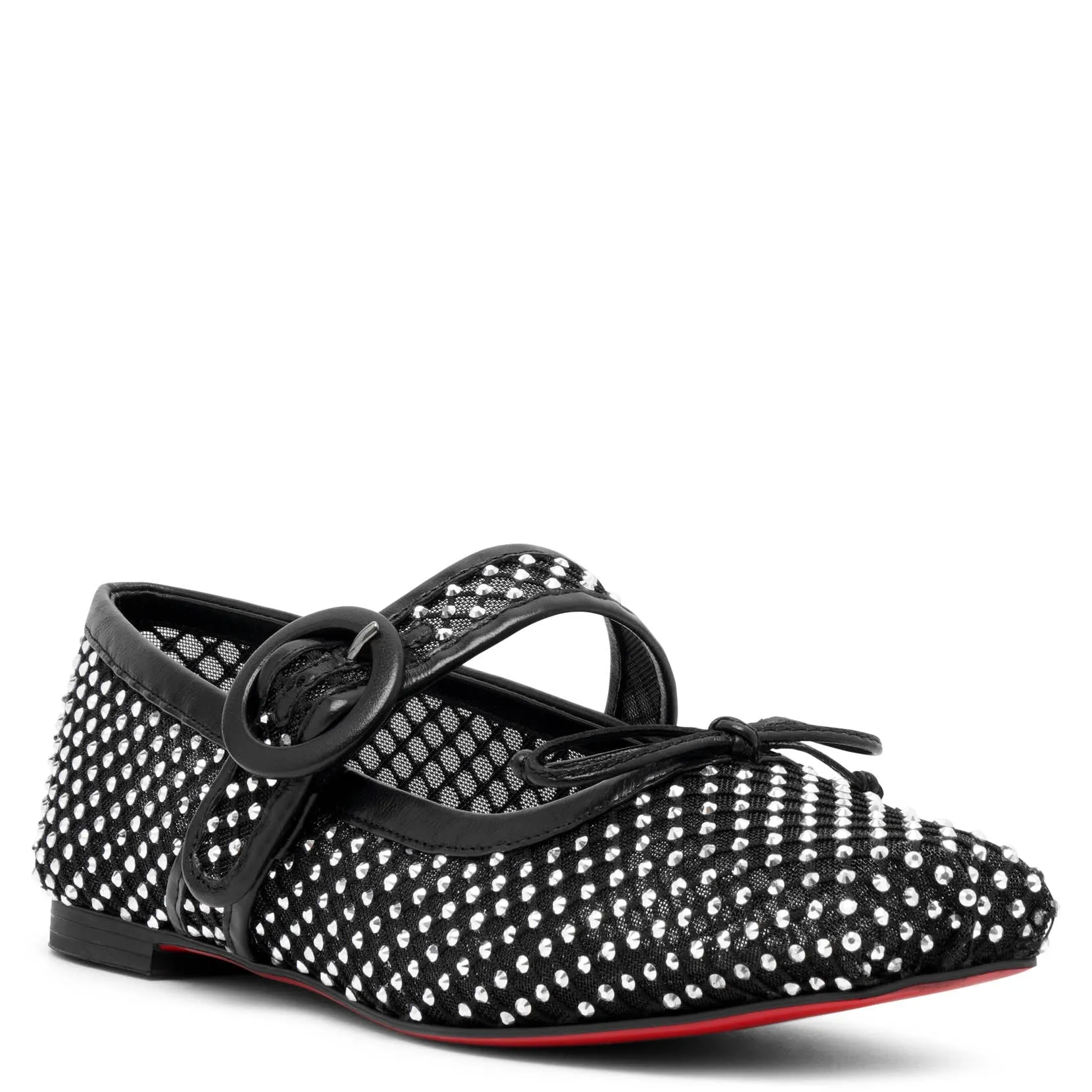 Mamastrapitina black mesh ballerinas