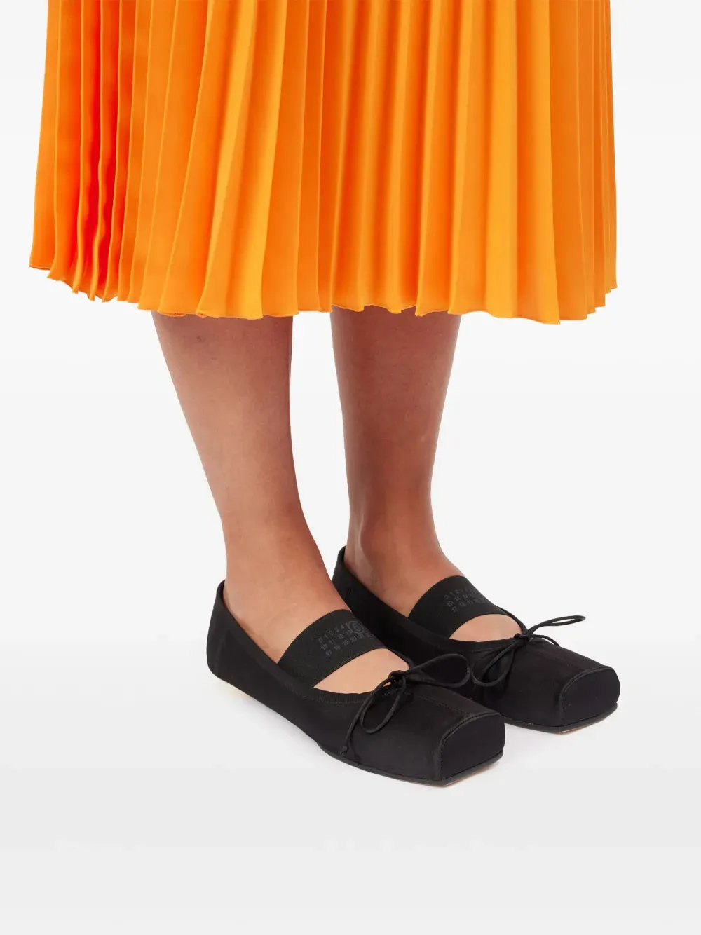 MM6 Maison Margiela Anatomic Ballet Flats Black