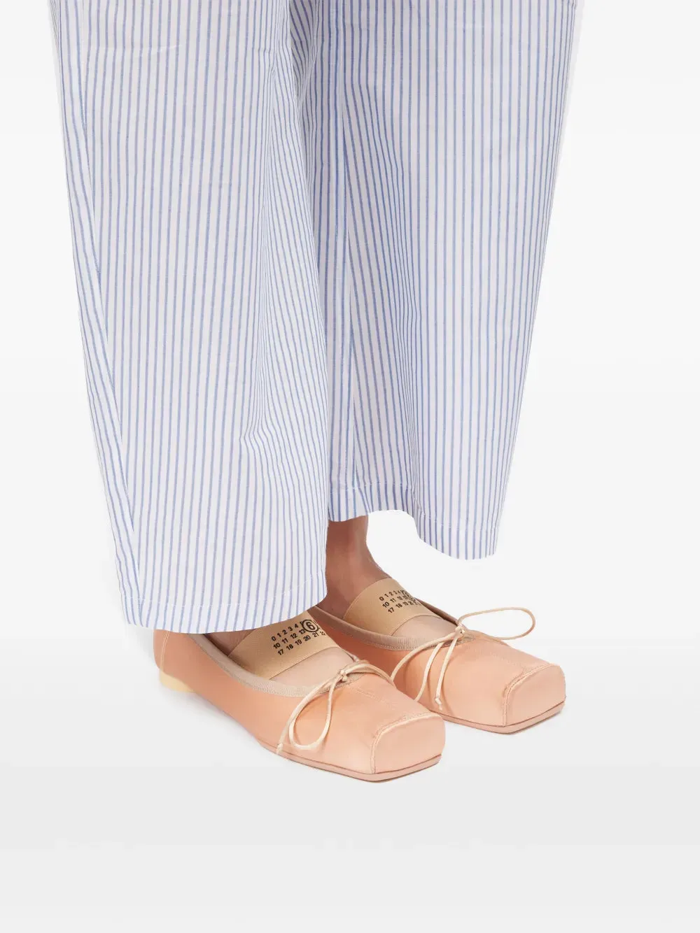 MM6 Maison Margiela Anatomic Ballet Flats Nude