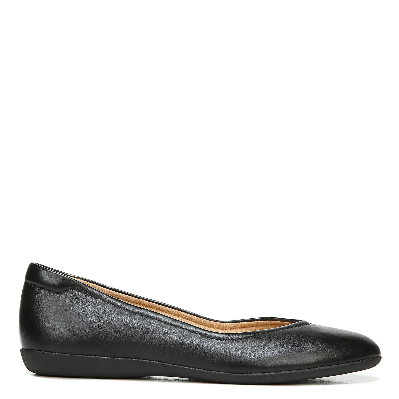 Naturalizer Womens Vivienne Comfortable Slip On Ballet Flats,Black Leather,5.5M