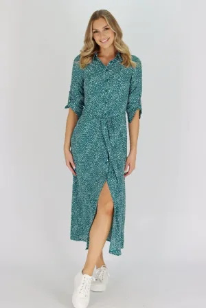 Oceanica Maxi Dress In Teal