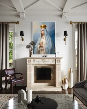 Our Lady of Fatima Framed Canvas Wall Art