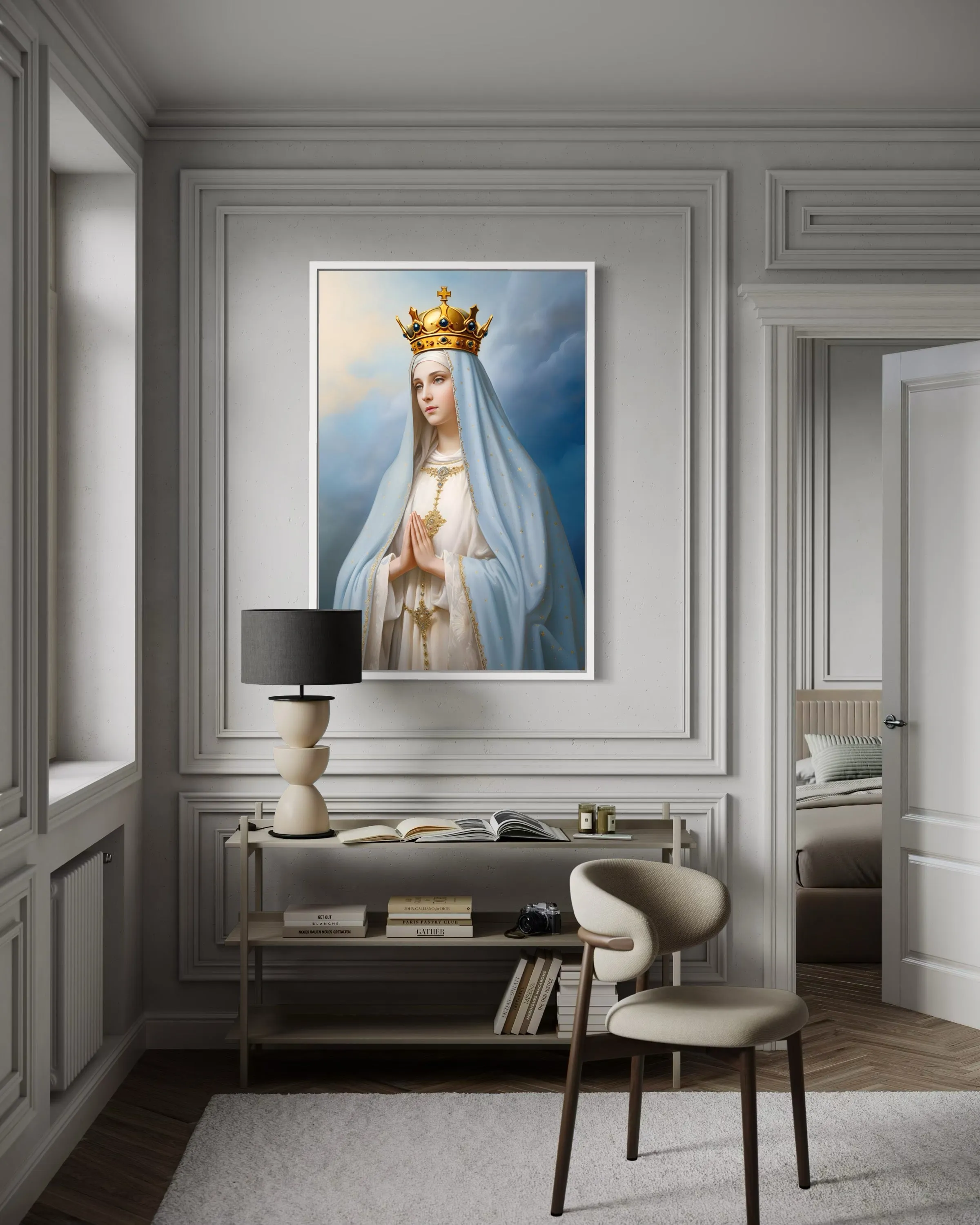 Our Lady of Fatima Framed Canvas Wall Art