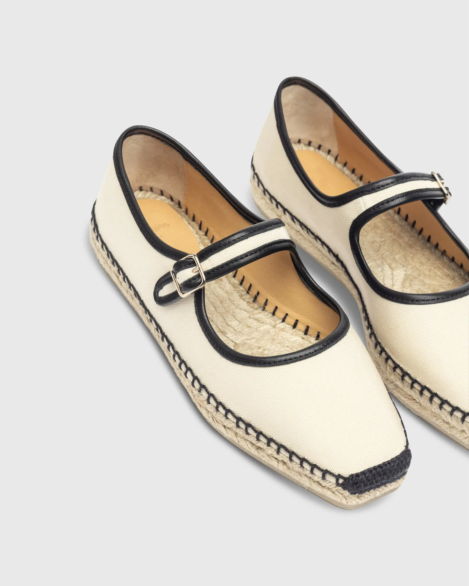 Padua Mary Jane Espadrille in Natural Canvas