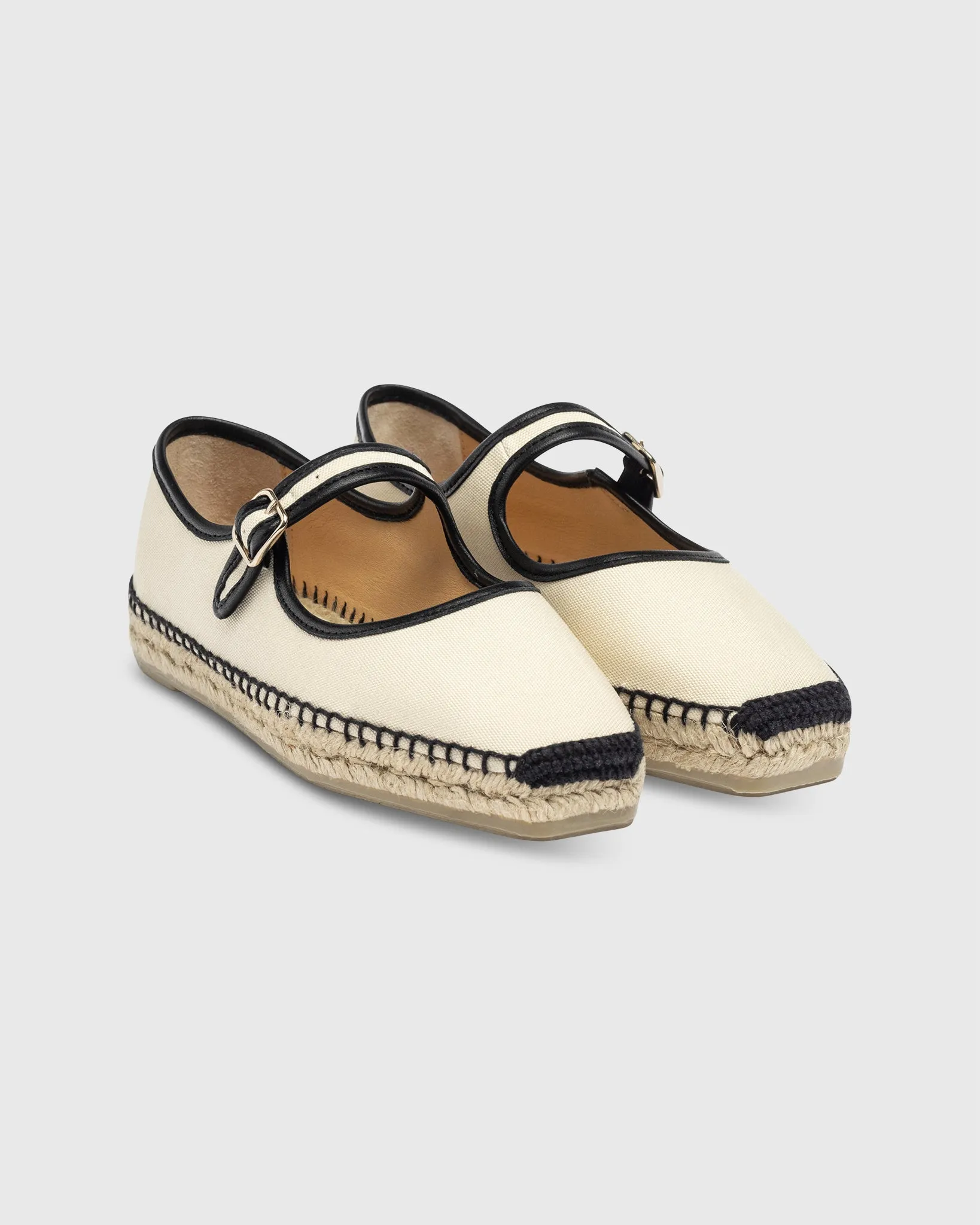 Padua Mary Jane Espadrille in Natural Canvas