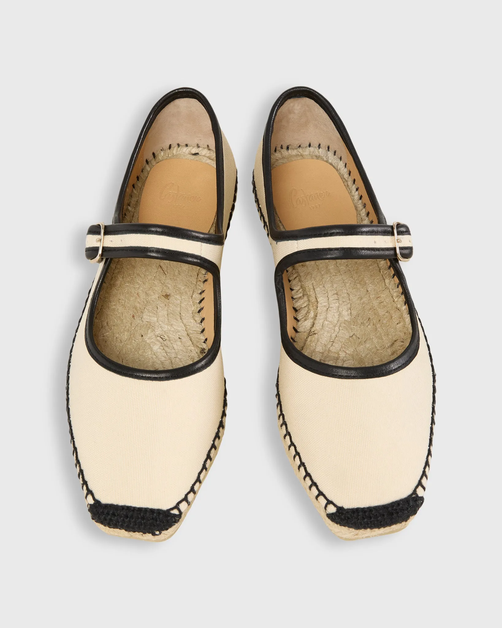 Padua Mary Jane Espadrille in Natural Canvas