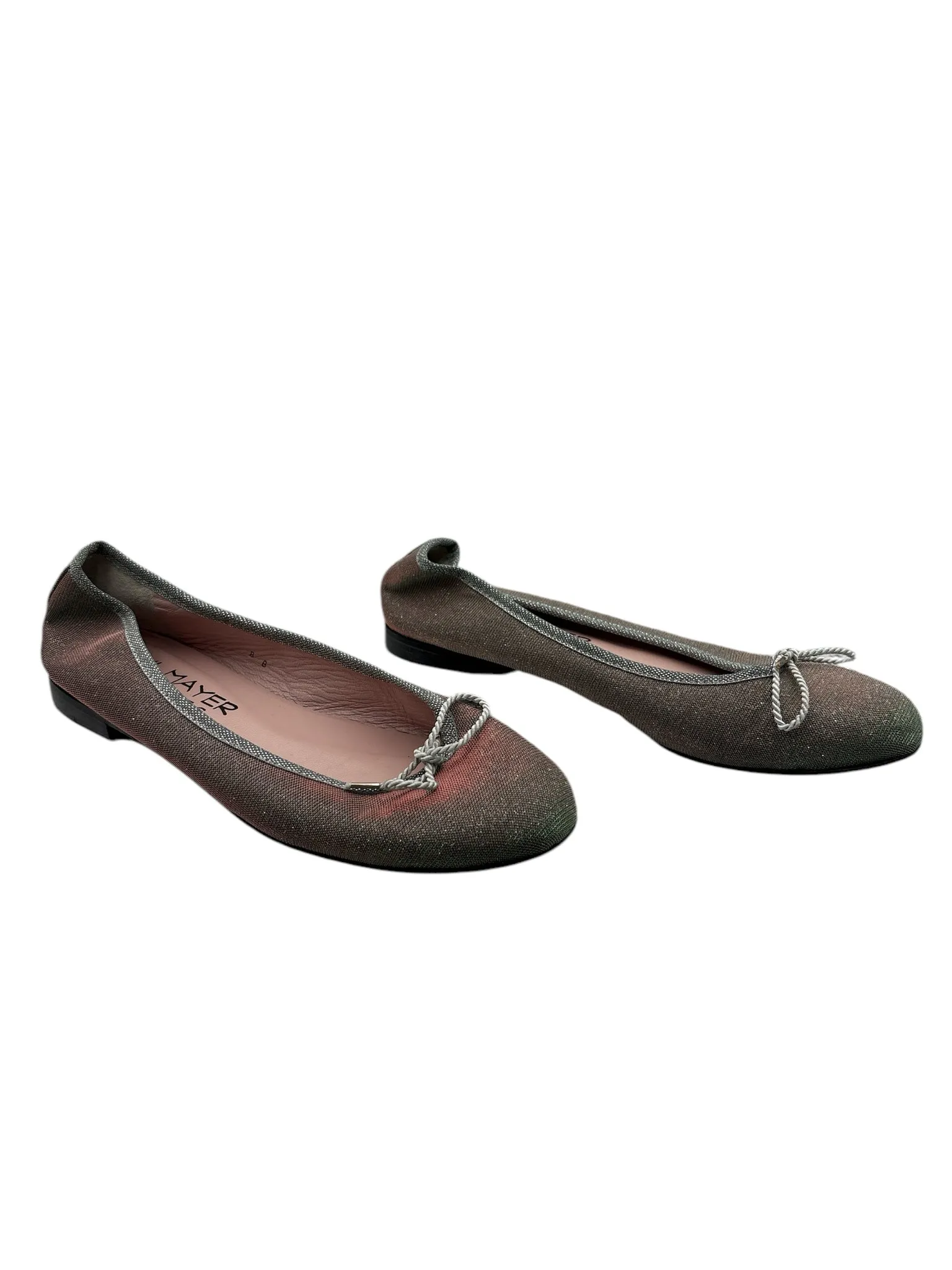 Paul Mayer Silver Shoe Size 8 Flats