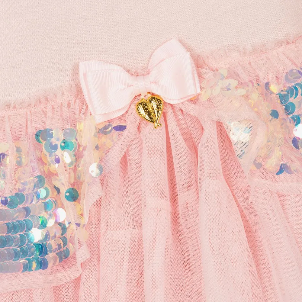 Pink Tulle Sequin Dress