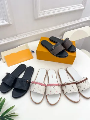 print canvas leather slippers flats comfort fashion shoes women 2023 35-41 high quality