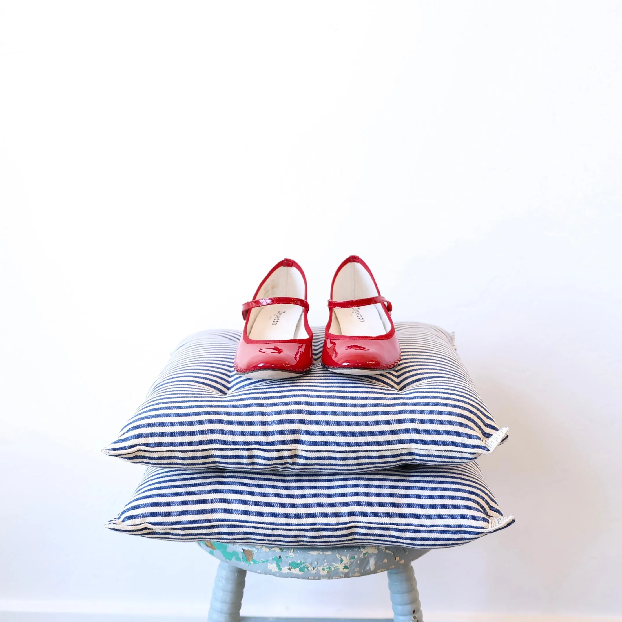 Repetto Rose Mary Janes - Red Patent
