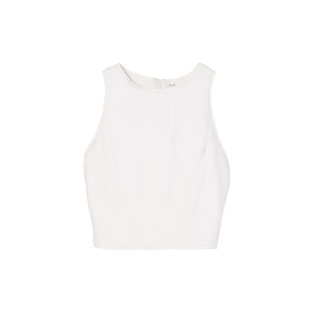 Salma Crop Top - Cream