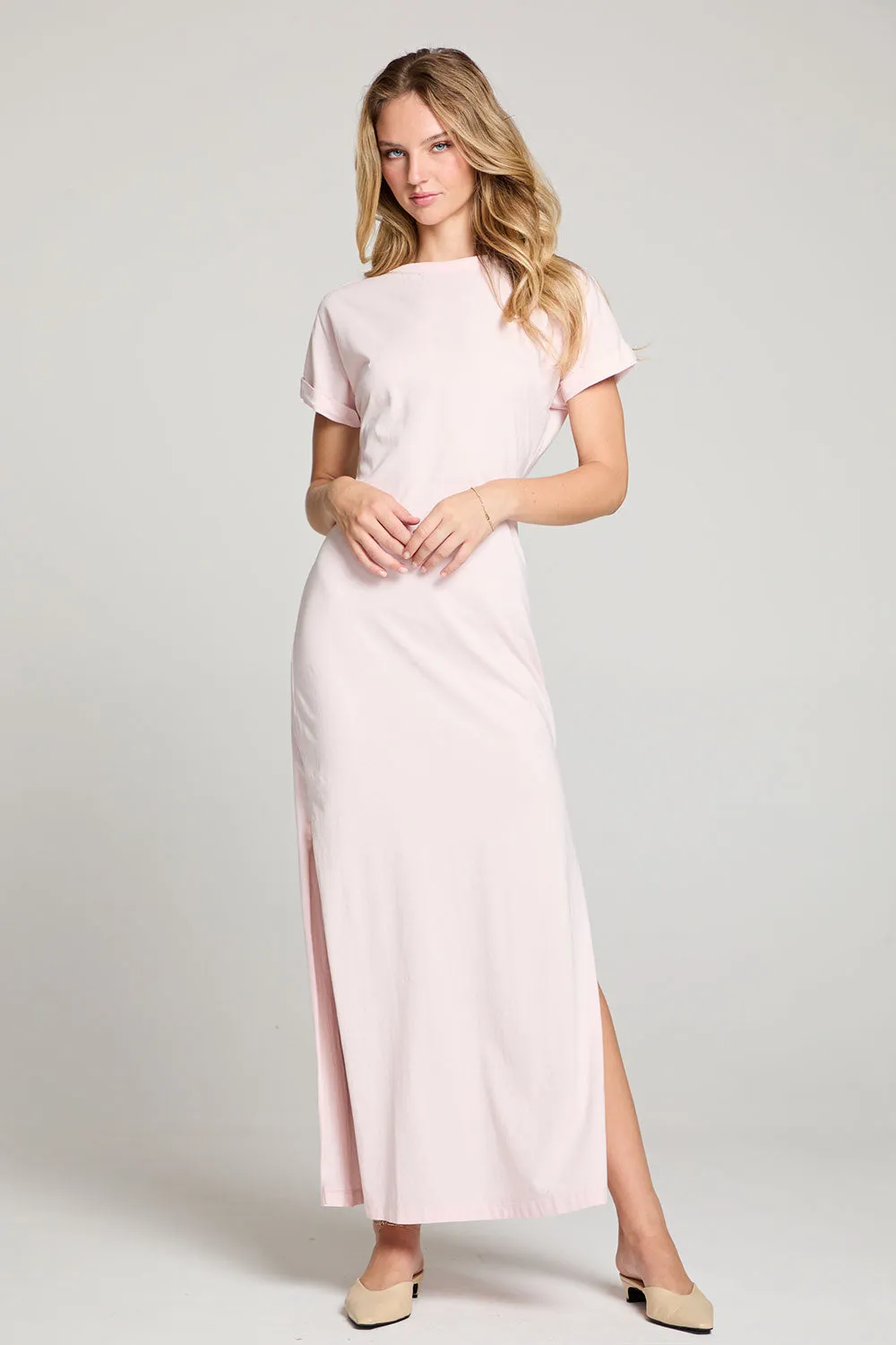 Saloonn Ballet Slipper Pink Maxi Dress
