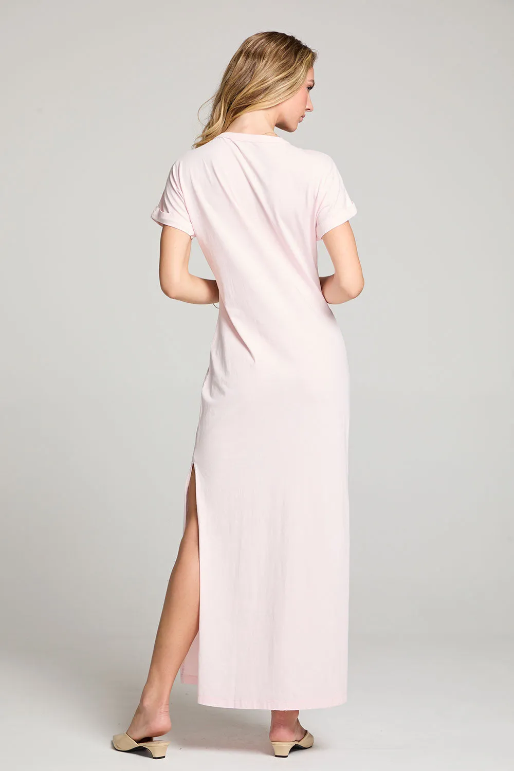 Saloonn Ballet Slipper Pink Maxi Dress