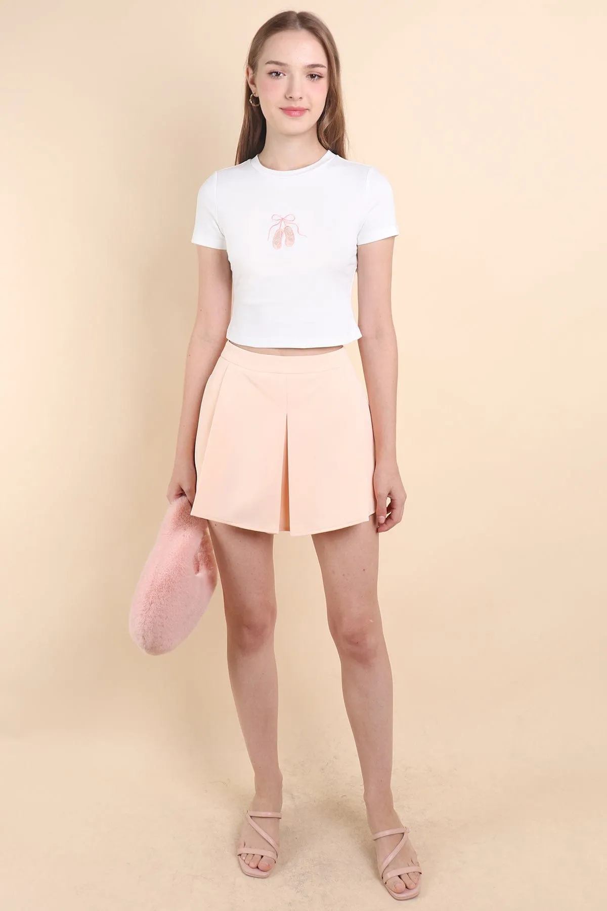 SECOND CHANCE** BALLERINA BOW TEE IN WHITE