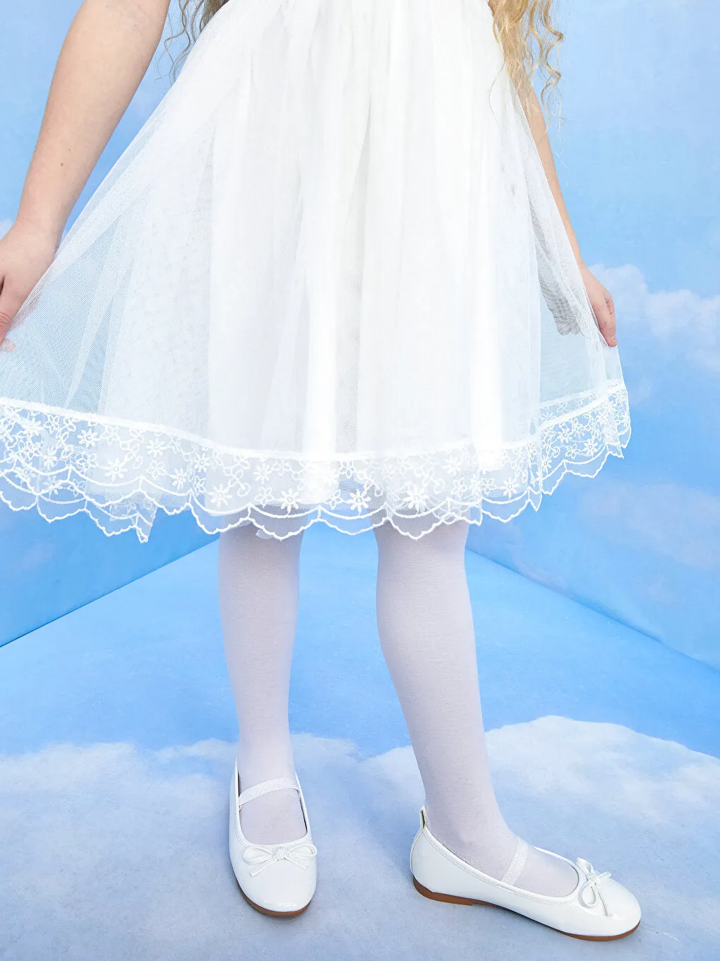 Size 31-36 Leather Look Girls' Ballerinas