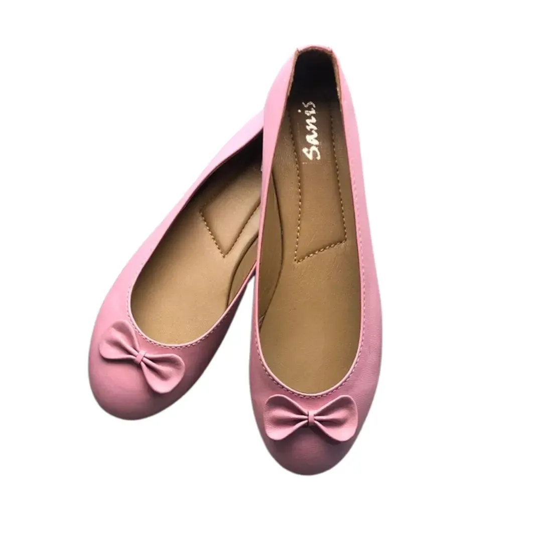 Stella Pink Leather Ballet Flats