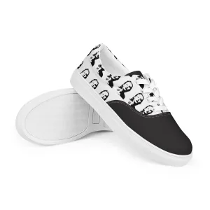 Swift Pattern Black - Inspired By Taylor Swift - Sustainably Made Men’s lace-up canvas shoes