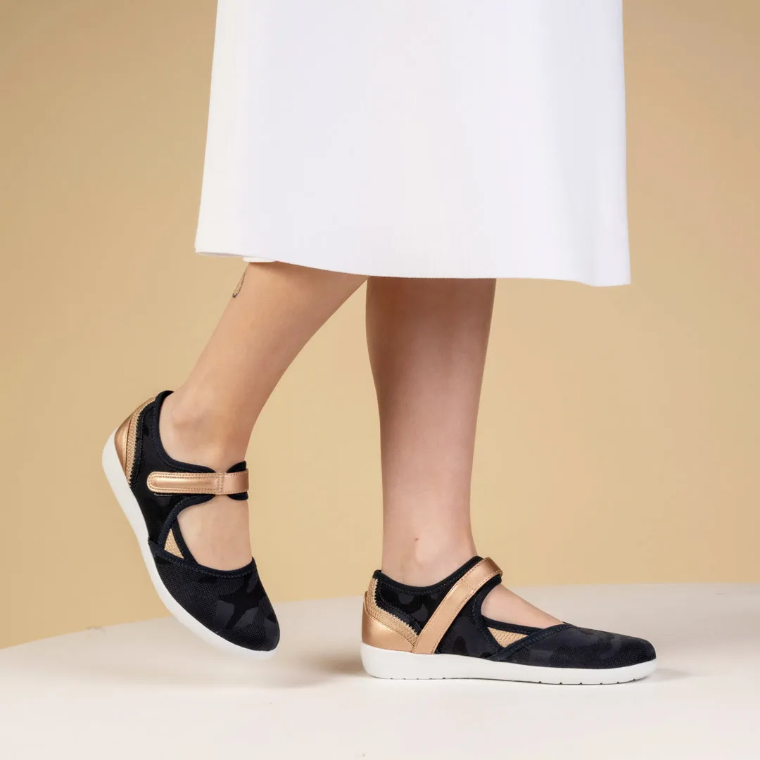 USHERY XF - NAVY-ROSE GOLD NEOPRENE