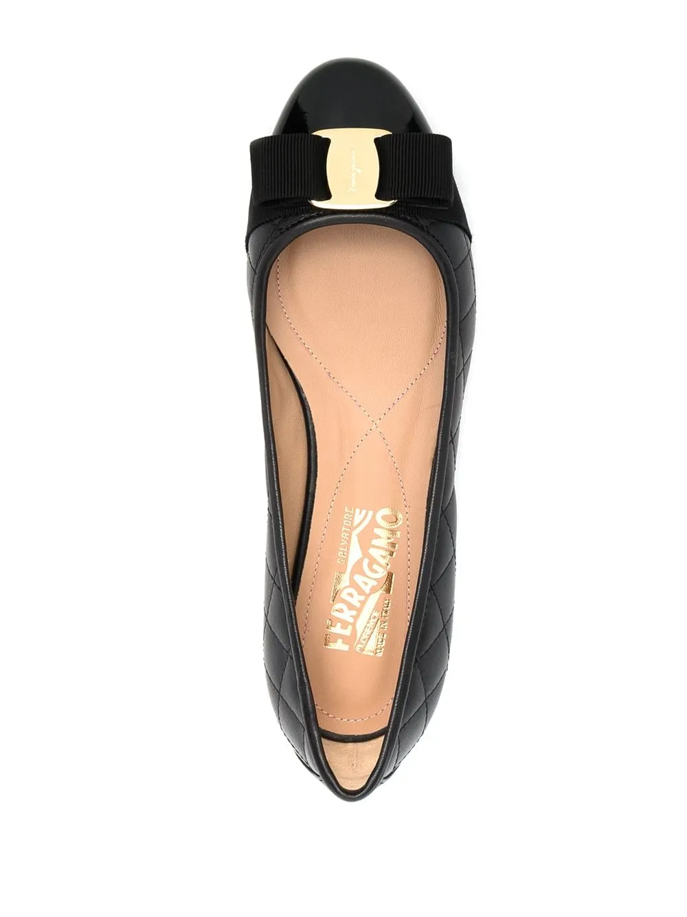 Vara quilted leather ballet flats