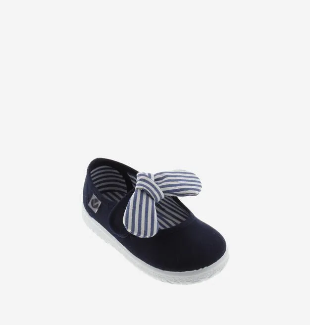 VICTORIA - OJALÁ MARY-JANES STRIPED CANVAS - MARINO/NAVY