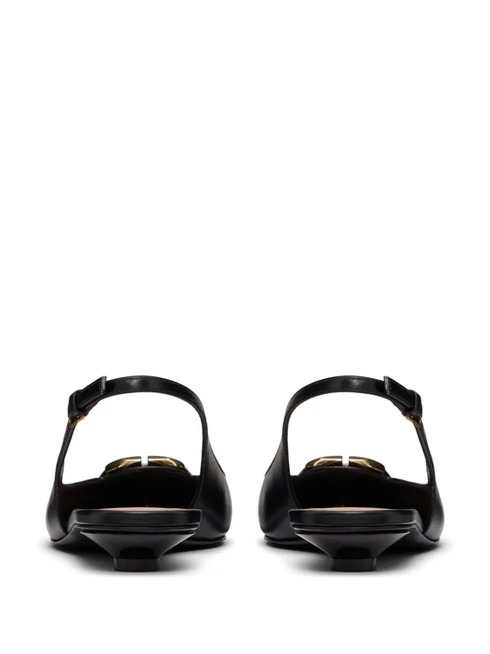 Vlogo bold leather ballets