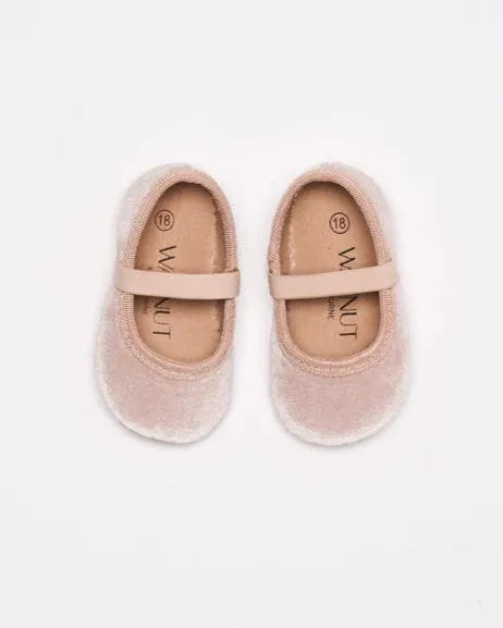 Walnut Mini Arlo Ballet - Blush Velvet