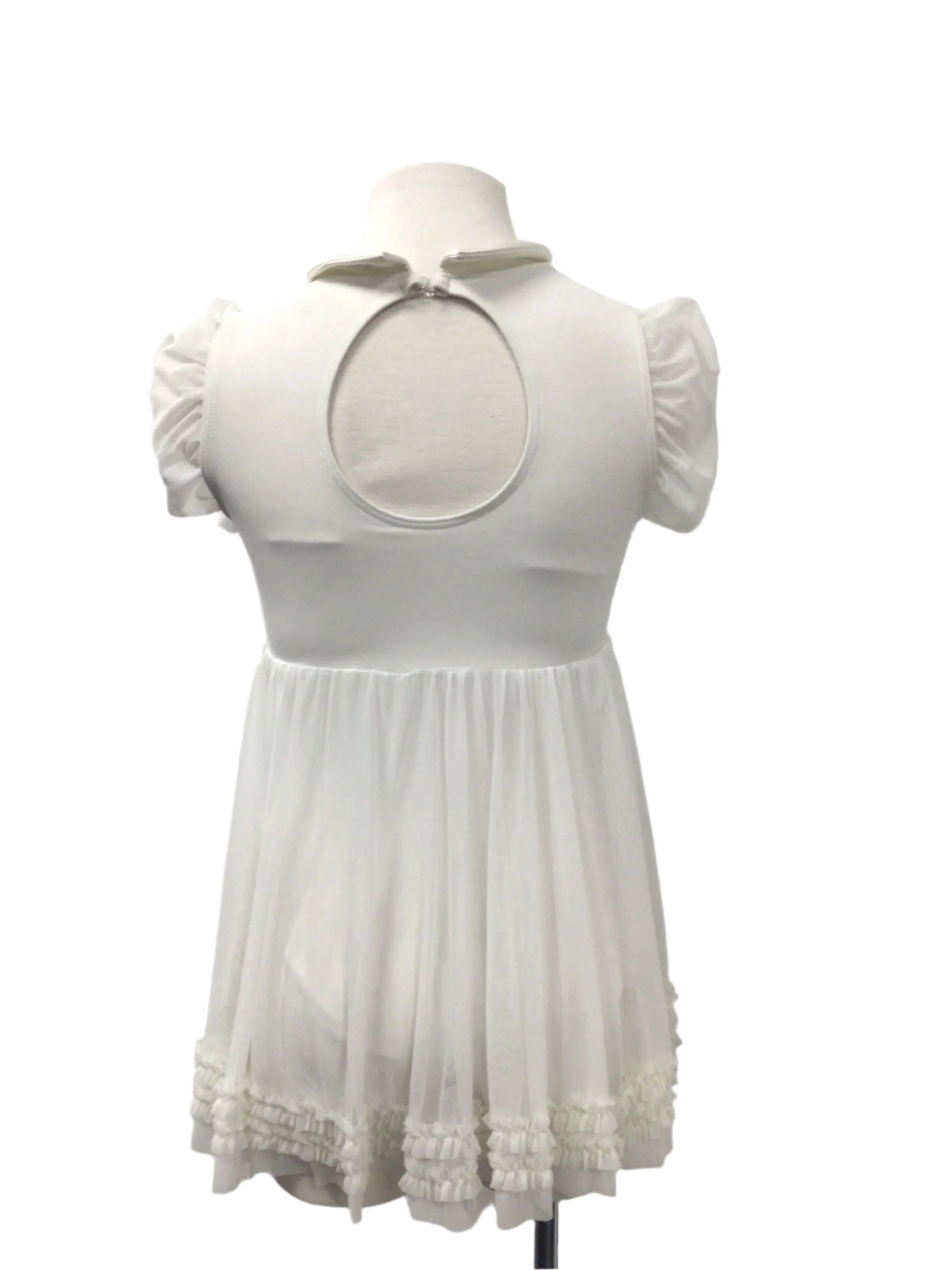 White and Rose Sunday Dress