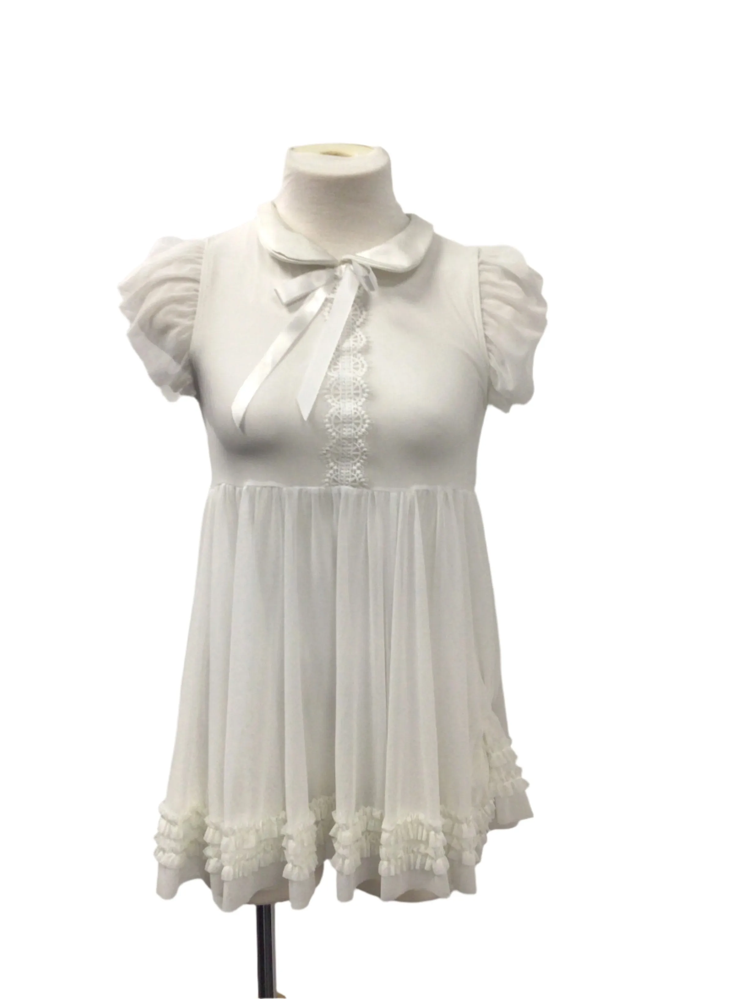 White and Rose Sunday Dress