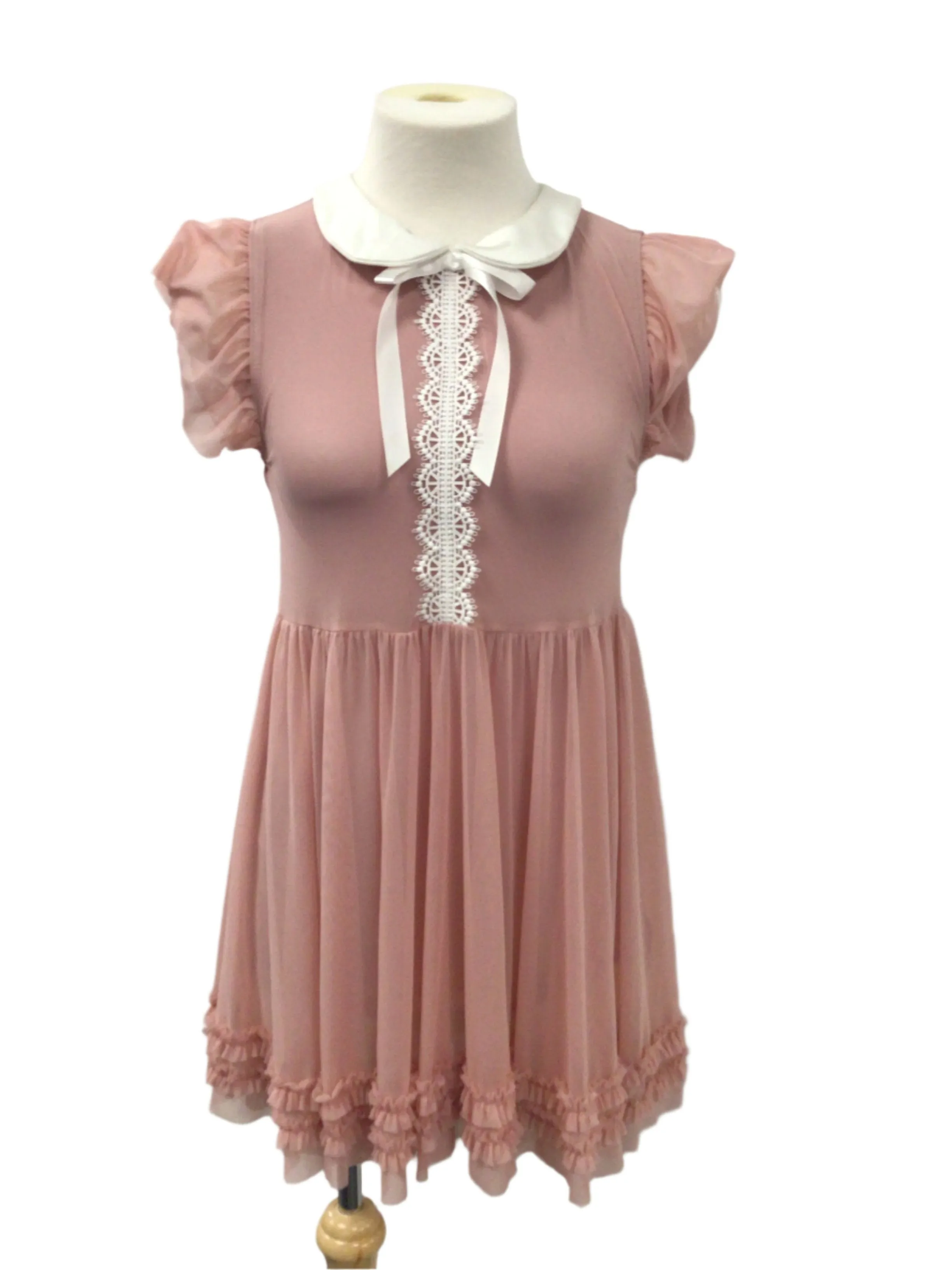 White and Rose Sunday Dress