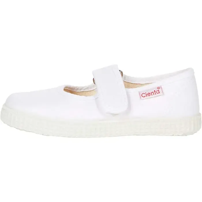 White canvas mary jane