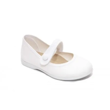White canvas mary jane