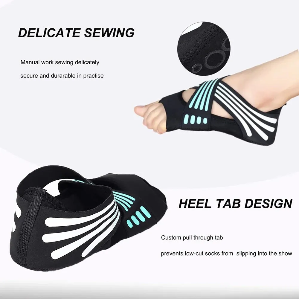 Women's Yoga Socks with Grips – Non-Slip Toeless Socks for Pilates, Barre, Ballet, and Fitness