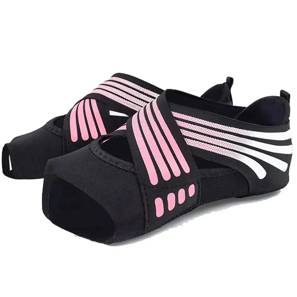 Women's Yoga Socks with Grips – Non-Slip Toeless Socks for Pilates, Barre, Ballet, and Fitness